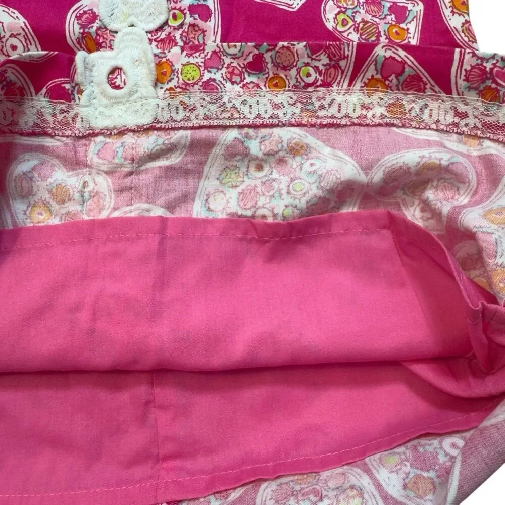 Lilly Pulitzer Girls Sugar Rushin Valentine's Heart Shift Dress Size 10 Lace - Picture 5 of 8